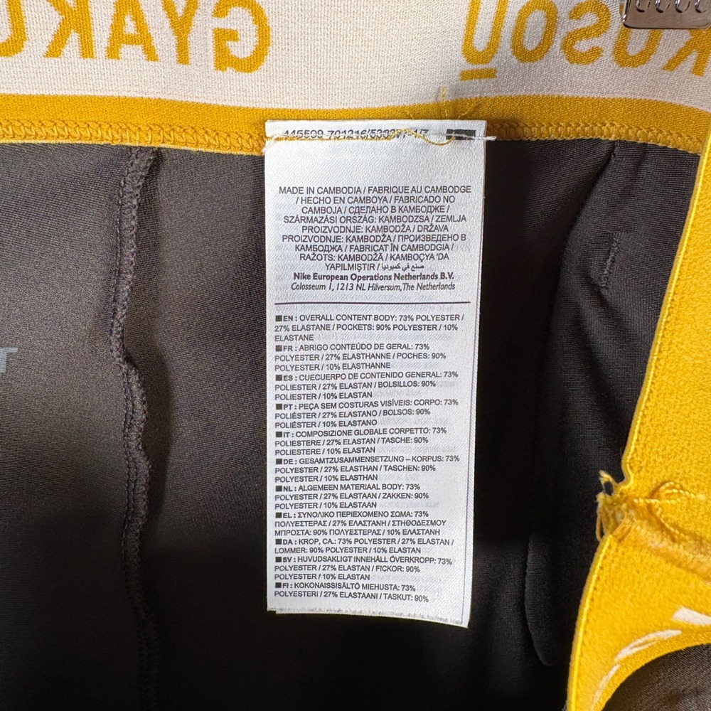 Nike x Gyakusou Undercover Helix Tights Mens XL Gray Yellow Running CD7115-274 - Picture 11 of 13